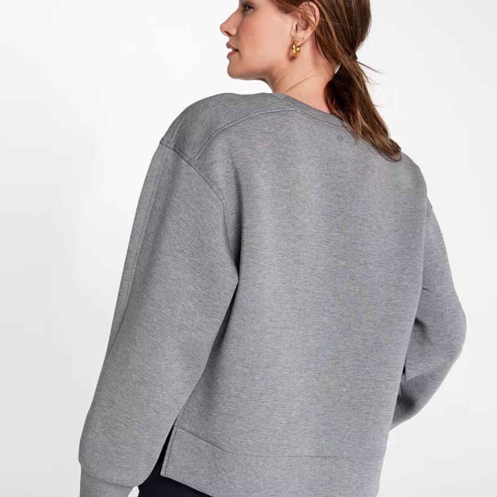 Calia Women's Soft Scuba Crew in Dark Heather Grey size XL NWT - Picture 3 of 7